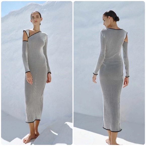 New! BAOBAB Ima Black and White Cut Out Maxi Dress 🖤 Small NWT! - Picture 2 of 16